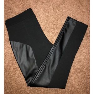 BCBGeneration Faux Leather Panel Leggings
